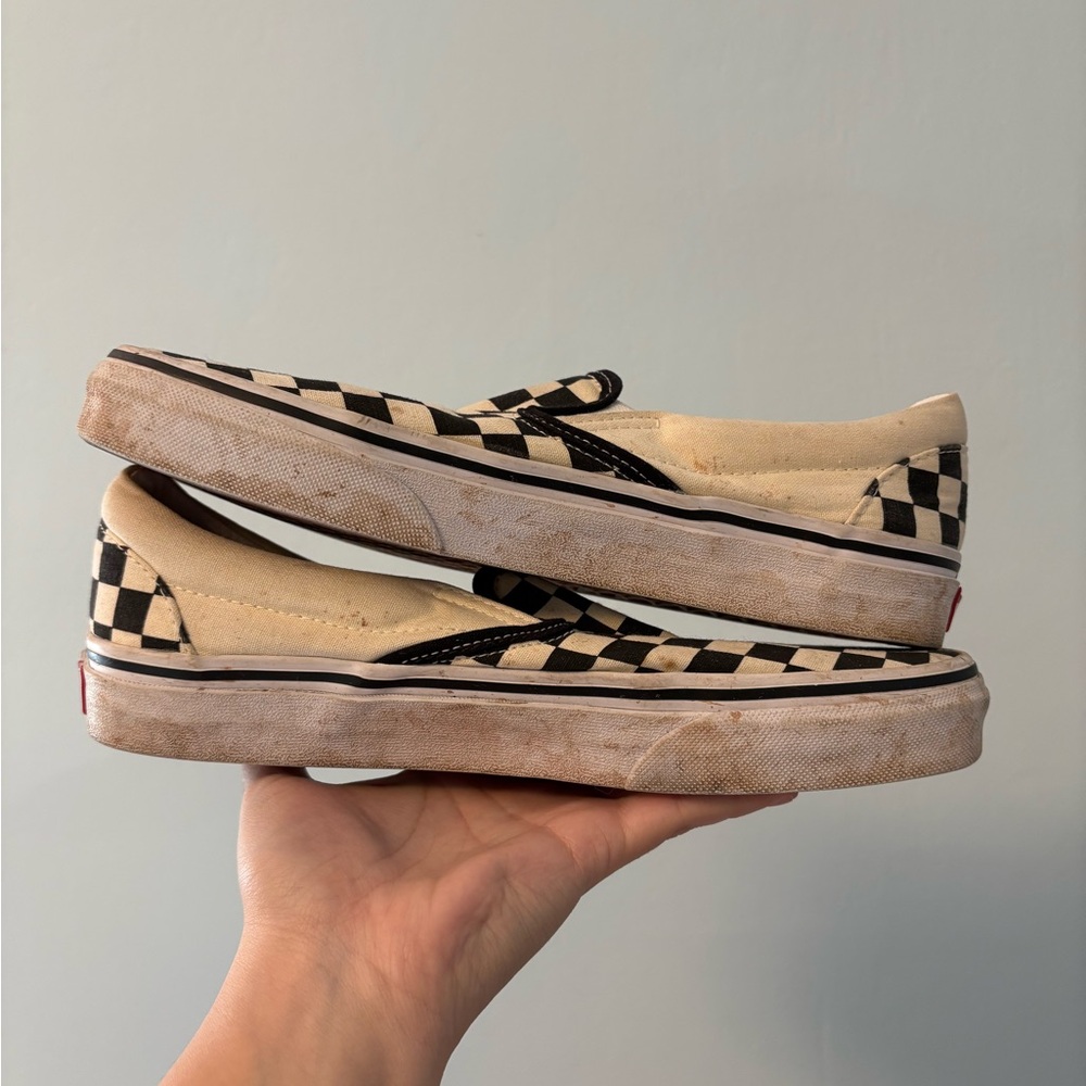 Vans Checkered Slip-On Sneakers M7/W 8.5